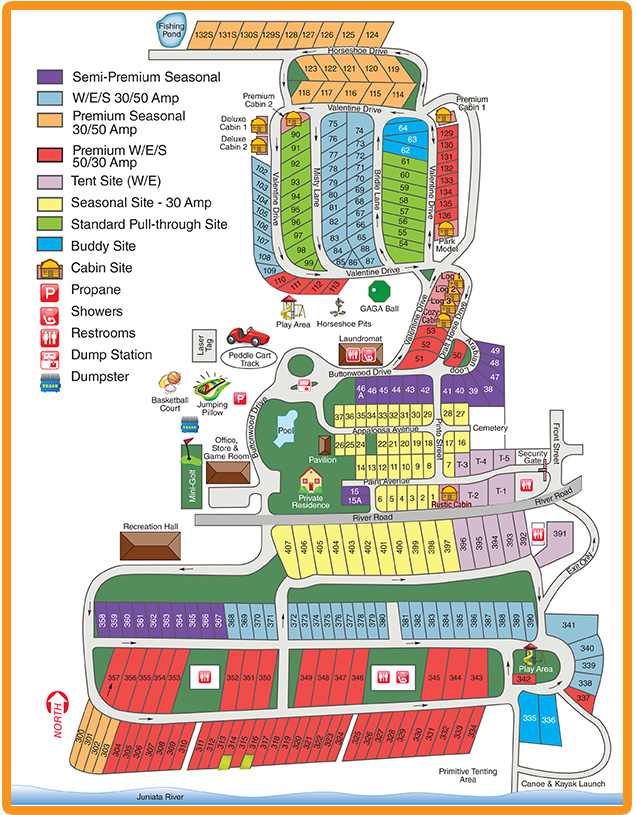 Maps & Rules - RV Sites | Safe and Family Friendly | Pennsylvania Camping